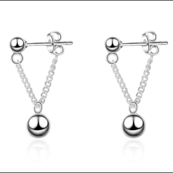 Jewelry - A048 *NEW CHAIN BALL EARRINGS
